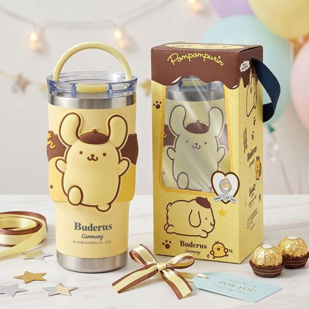 Sanrio 三麗鷗 布丁狗 手提樂GO冰霸杯 710ml 德國Buderus (焦糖時光)