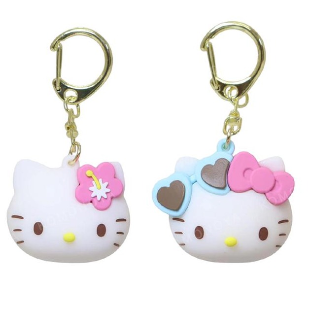 Sanrio 三麗鷗 Hello Kitty 矽膠造型鑰匙圈 (大臉款)