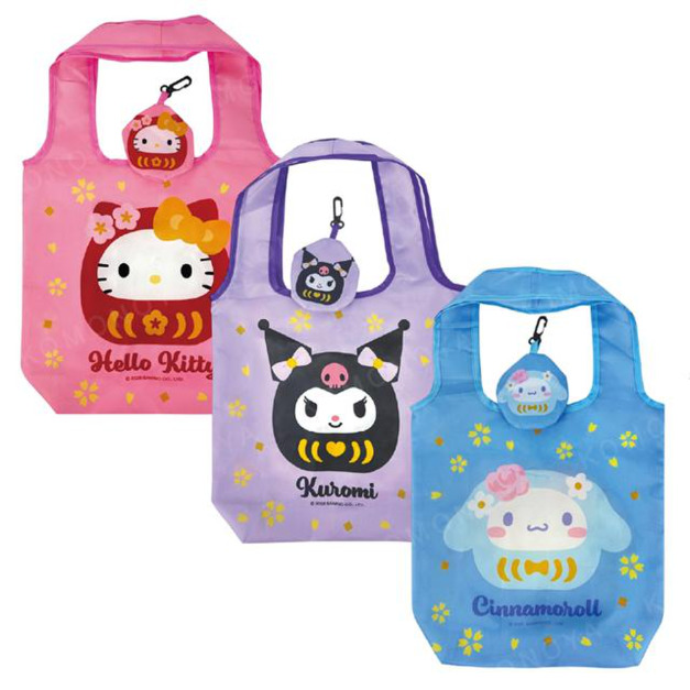 Sanrio 三麗鷗 折疊環保購物袋 (達摩款) Kitty 大耳狗 酷洛米