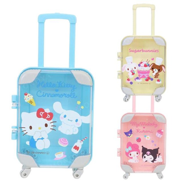 Sanrio 三麗鷗 造型飾品收納盒 (行李箱款) 美樂蒂 酷洛米 蜜糖邦尼