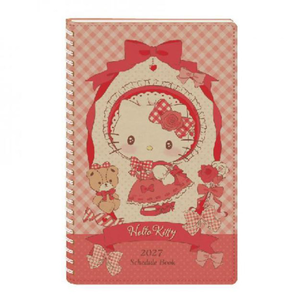Sanrio 三麗鷗 Hello Kitty 2027 線圈手帳日誌 (粉紅蘿莉塔風款)