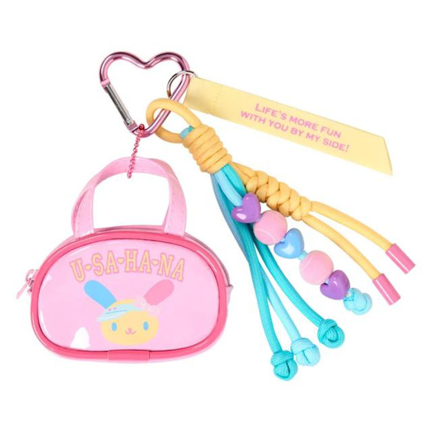 ▲新品特價 Sanrio 三麗鷗 花小兔 皮質零錢包鑰匙圈 (網球甜心俱樂部)