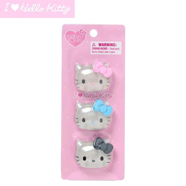 Sanrio 三麗鷗 Hello Kitty 透明造型磁鐵3入組 (I Love Hello Kitty)