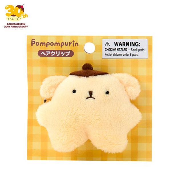 ▲新品特價 Sanrio 三麗鷗 布丁狗 絨毛玩偶髮夾 (30週年懷舊布丁系列)