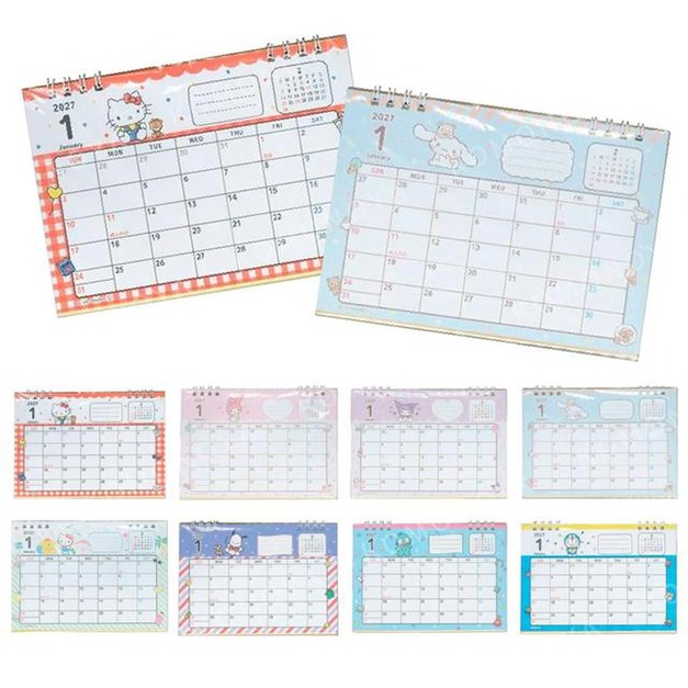 Sanrio 三麗鷗 2027 線圈迷你桌曆 (銅板小物)