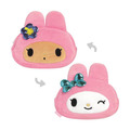 Sanrio 三麗鷗 絨毛造型雙面筆袋 (大臉曬黑款) Kitty 美樂蒂 布丁狗_2