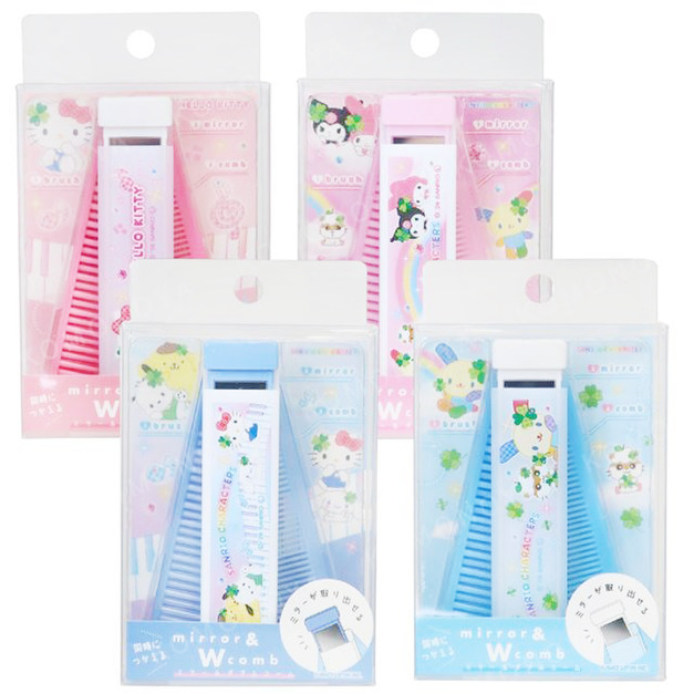 Sanrio 三麗鷗 大集合 三合一鏡梳組 (幸運草款)