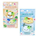 Sanrio 三麗鷗 橡膠造型髮夾2入組 (幸運草款) Kitty 酷洛米 花小兔 布丁狗_2