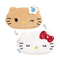 Sanrio 三麗鷗 絨毛造型雙面筆袋 (大臉曬黑款) Kitty 美樂蒂 布丁狗_1