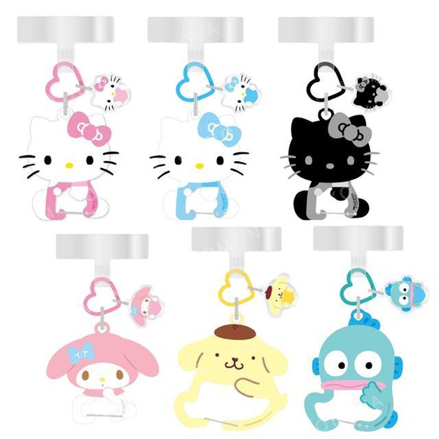 Sanrio 三麗鷗 MultiRing+ 造型手機扣環附掛片 (坐姿款) Kitty 美樂蒂 布丁狗