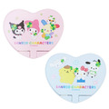 Sanrio 三麗鷗 大集合 塑膠心形隨身鏡 (幸運草款)
