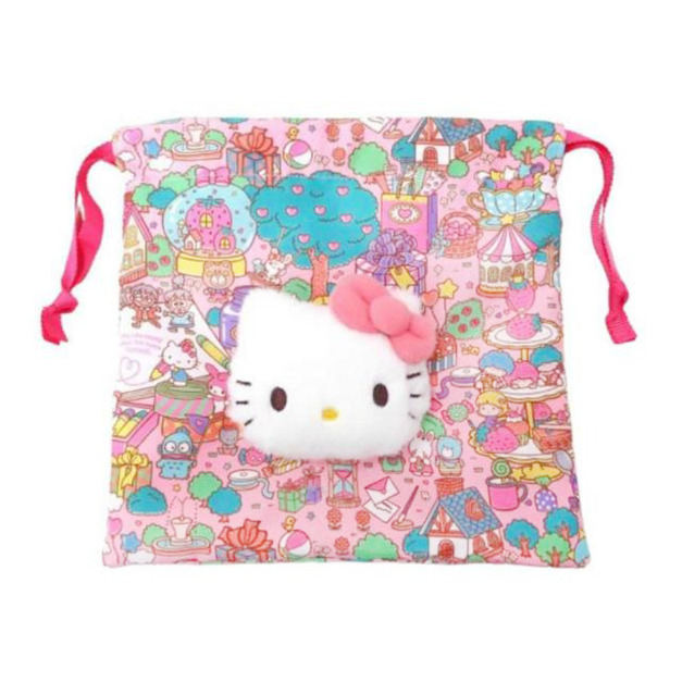 Sanrio 三麗鷗 Hello Kitty 玩偶造型束口袋 (三麗鷗樂園款)