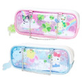 Sanrio 三麗鷗 大集合 PVC方形拉鍊筆袋附鍊 (幸運草款)
