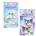 Sanrio 三麗鷗 橡膠造型髮夾2入組 (幸運草款) Kitty 酷洛米 花小兔 布丁狗_3