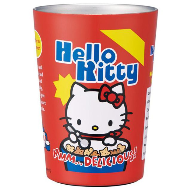 Sanrio 三麗鷗 Skater Hello Kitty 不鏽鋼無把杯 400ml STCV2 (紅麥片款)