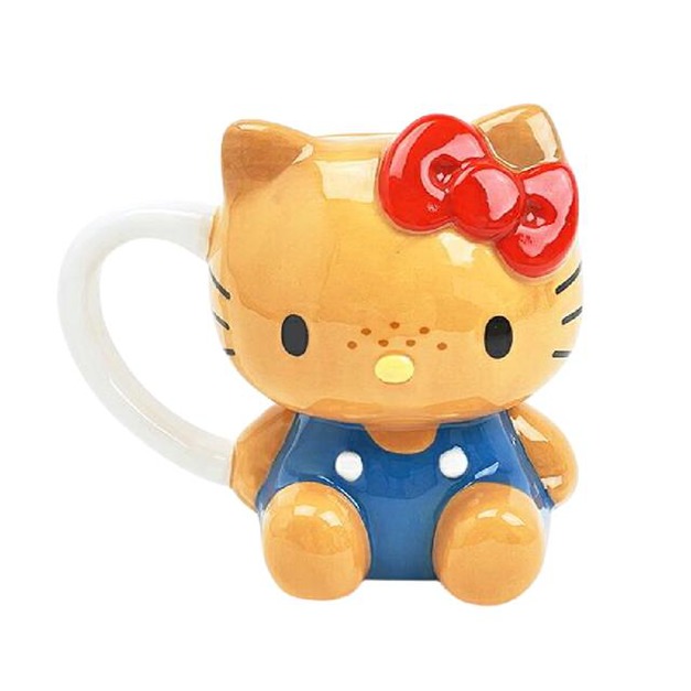 Sanrio 三麗鷗 Hello Kitty  造型陶瓷馬克杯 200ml (曬黑款)