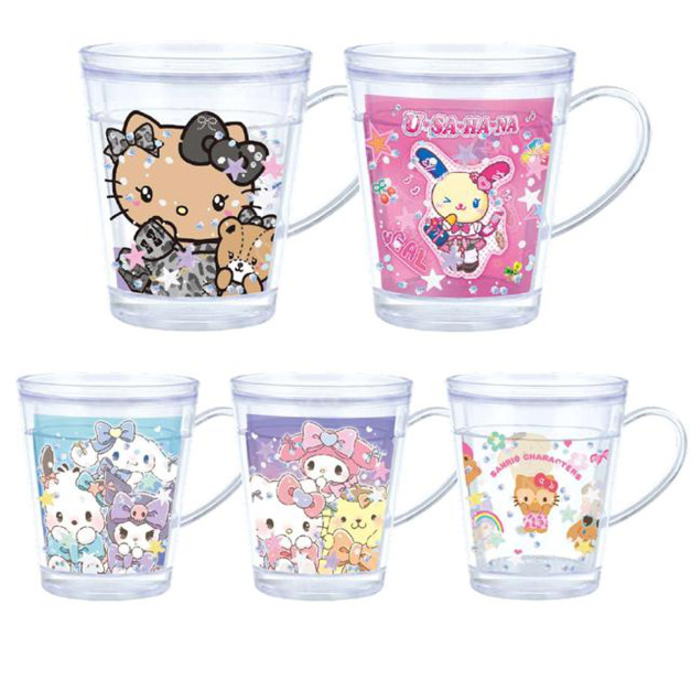 Sanrio 三麗鷗 液體塑膠杯 Kitty 花小兔