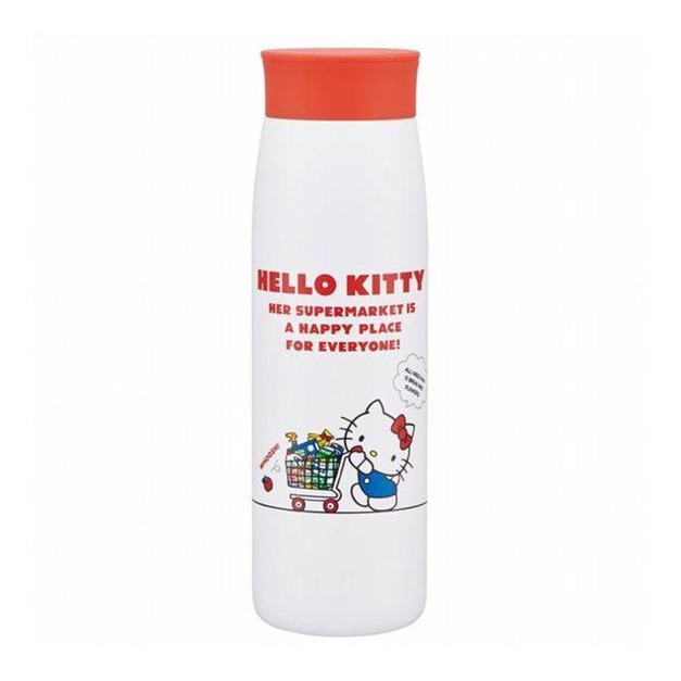 Sanrio 三麗鷗 Skater Hello Kitty 不鏽鋼保溫瓶 500ml STPI5 (白紅購物車款)