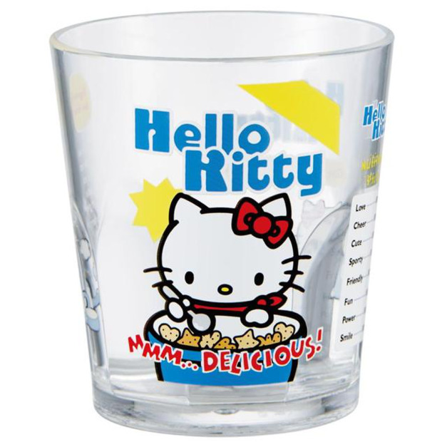 Sanrio 三麗鷗 Skater Hello Kitty 壓克力透明無把杯 280ml KSA4J (麥片款)