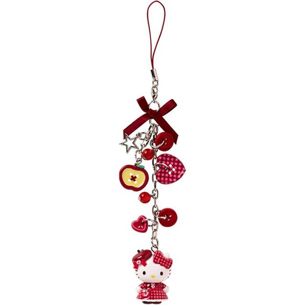 【預購】Sanrio 三麗鷗 Hello Kitty 造型手機吊飾 (秋日の紅色蘋果)
