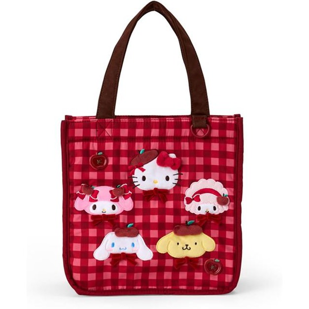 Sanrio 三麗鷗 大集合 方形手提袋 (秋日の紅色蘋果)