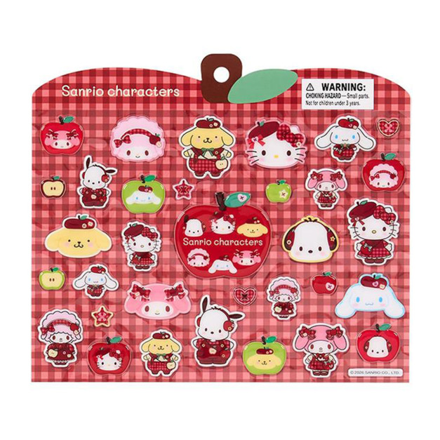 【預購】Sanrio 三麗鷗 大集合 造型貼紙組 (秋日の紅色蘋果)
