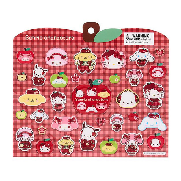 【預購】Sanrio 三麗鷗 大集合 造型貼紙組 (秋日の紅色蘋果)