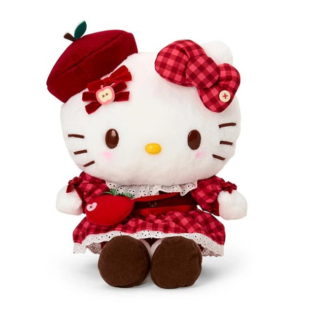 【預購】Sanrio 三麗鷗 Hello Kitty 絨毛玩偶娃娃 (秋日の紅色蘋果)