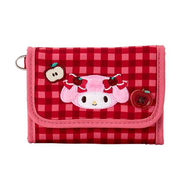 Sanrio 三麗鷗 美樂蒂 刺繡三折短夾 (秋日の紅色蘋果)