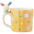Sanrio 三麗鷗 花小兔 造型陶瓷馬克杯 300ml (黃花朵款)_1