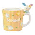 Sanrio 三麗鷗 花小兔 造型陶瓷馬克杯 300ml (黃花朵款)
