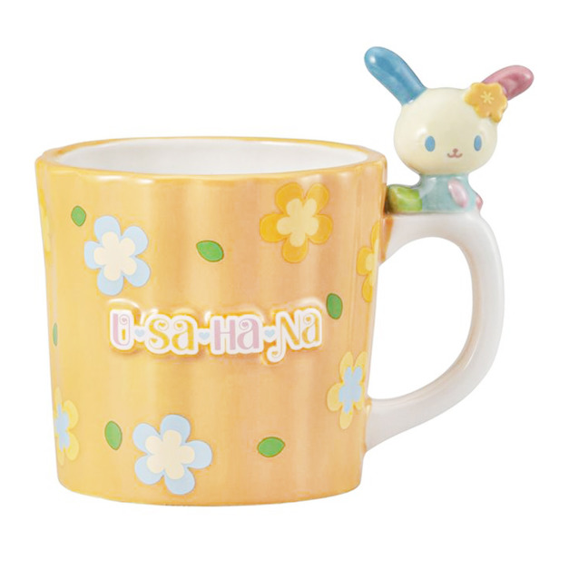 Sanrio 三麗鷗 花小兔 造型陶瓷馬克杯 300ml (黃花朵款)