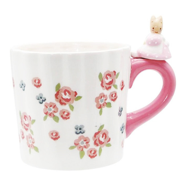 Sanrio 三麗鷗 兔媽媽 造型陶瓷馬克杯 330ml (碎花款)