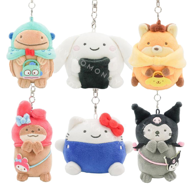 Sanrio 三麗鷗 x 什麼都是生物 絨毛玩偶吊飾 (變裝款) Kitty 大耳狗 酷洛米