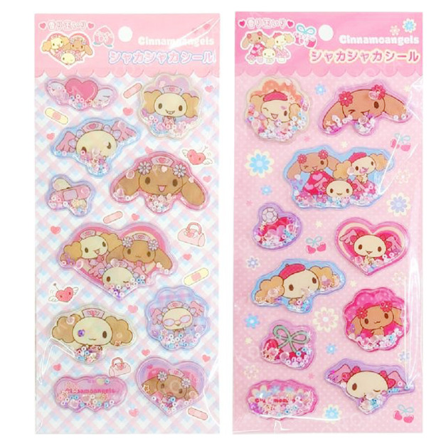 Sanrio 三麗鷗 造型流沙貼紙組 (天使小護士款) 摩卡 戚風 紅豆