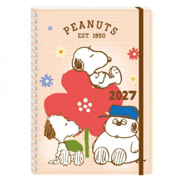 史努比 2027 A5年曆手帳 (花朵兄弟款)