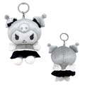 Sanrio 三麗鷗 絨毛玩偶吊飾 (黑銀天使系列) Kitty 美樂蒂 漢頓 大耳狗_4