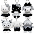Sanrio 三麗鷗 絨毛玩偶吊飾 (黑銀天使系列) Kitty 美樂蒂 漢頓 大耳狗