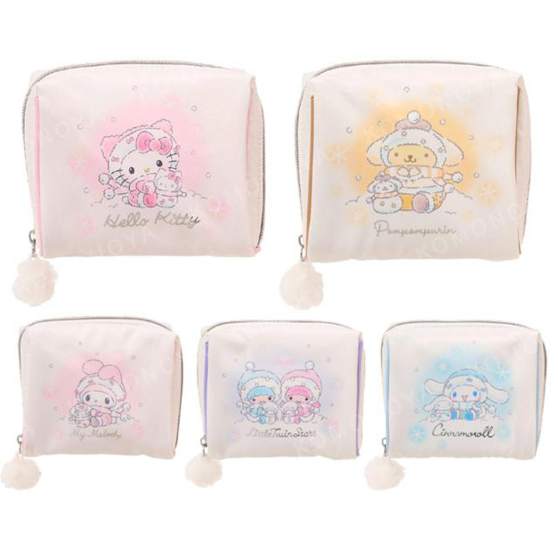 Sanrio 三麗鷗 化妝包 (雪人 聖誕星願) Kitty 布丁狗 大耳狗 美樂蒂