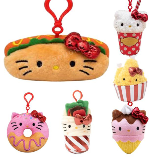 Sanrio 三麗鷗 Hello Kitty 絨毛玩偶吊飾 (速食 美食廣場系列)
