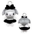 Sanrio 三麗鷗 絨毛玩偶吊飾 (黑銀天使系列) Kitty 美樂蒂 漢頓 大耳狗_3