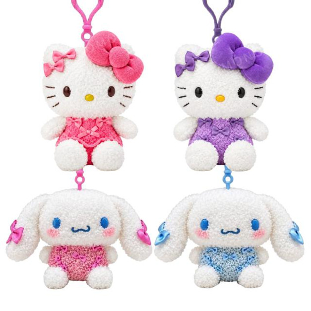 Sanrio 三麗鷗 絨毛玩偶吊飾 (蝴蝶結天使款) Kitty 大耳狗