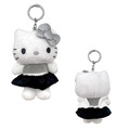 Sanrio 三麗鷗 絨毛玩偶吊飾 (黑銀天使系列) Kitty 美樂蒂 漢頓 大耳狗_1