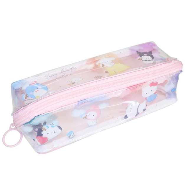 Sanrio 三麗鷗 x Mochi Panda 皮質全開式三角筆袋 (粉彩色天空款)