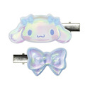 ⭐獨家特價 Sanrio 三麗鷗 水晶果凍造型髮夾2入組 (極光款) Kitty 花小兔 恰咪 大耳狗_4
