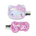 ⭐獨家特價 Sanrio 三麗鷗 Hello Kitty 水晶果凍造型髮夾2入組 (極光款 看我72變)_2