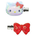 ⭐獨家特價 Sanrio 三麗鷗 水晶果凍造型髮夾2入組 (極光款) Kitty 花小兔 恰咪 大耳狗_1