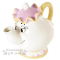 小禮堂 迪士尼 美女與野獸 茶壺太太阿奇 陶瓷造型杯壺組《白紫黃.造型》電影聯名商品_1