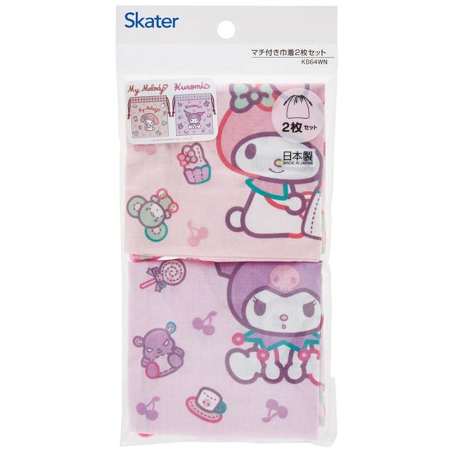 Skater Sanrio 三麗鷗 美樂蒂 酷洛米 棉質束口袋2入組 KB64WN (粉紫側坐物品)_cc4dc974c7f6ccd33f5dc6fecf769bb9.jpg