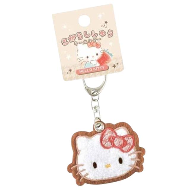Sanrio 三麗鷗 毛氈造型鑰匙圈 (格紋大臉款) Kitty 大耳狗 酷洛米_cdf5e89576e9fe76419a257f8b2d69c4.jpg